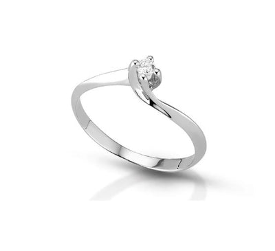 Solitärring aus Weißgold und Diamanten 8120SSL010 PG Damenschmuck