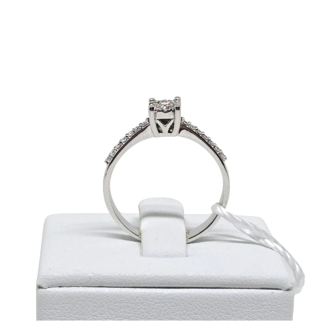 Anello solitario in oro bianco e diamanti PG Gioielli da donna anchic/2