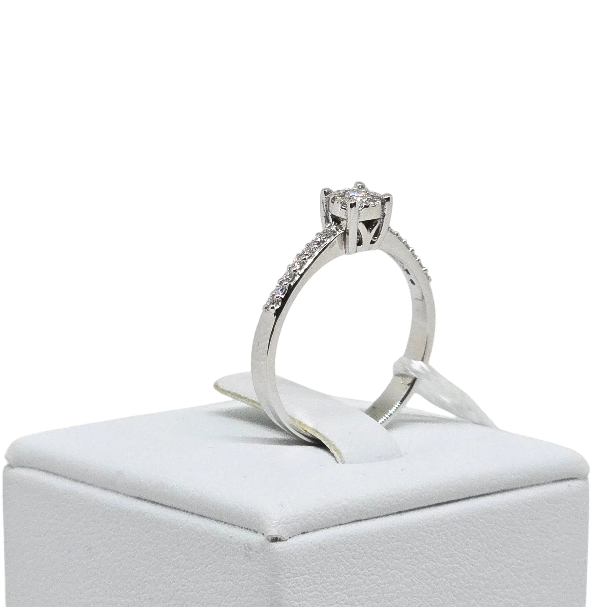 Anello solitario in oro bianco e diamanti PG Gioielli da donna anchic/1