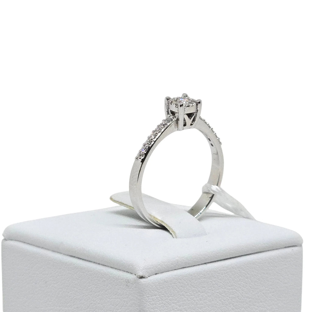 Anello solitario in oro bianco e diamanti PG Gioielli da donna anchic/2