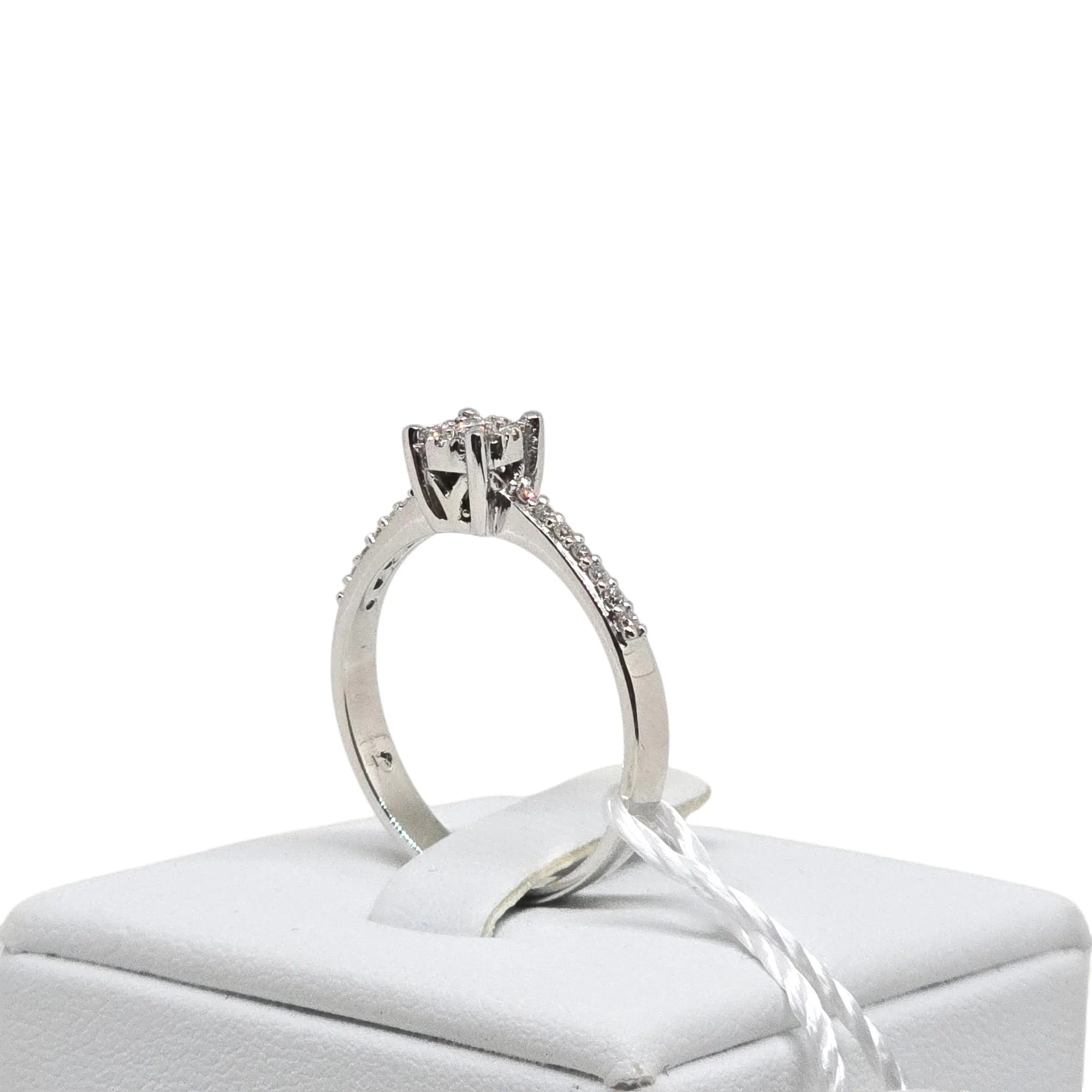 Anello solitario in oro bianco e diamanti PG Gioielli da donna anchic/1
