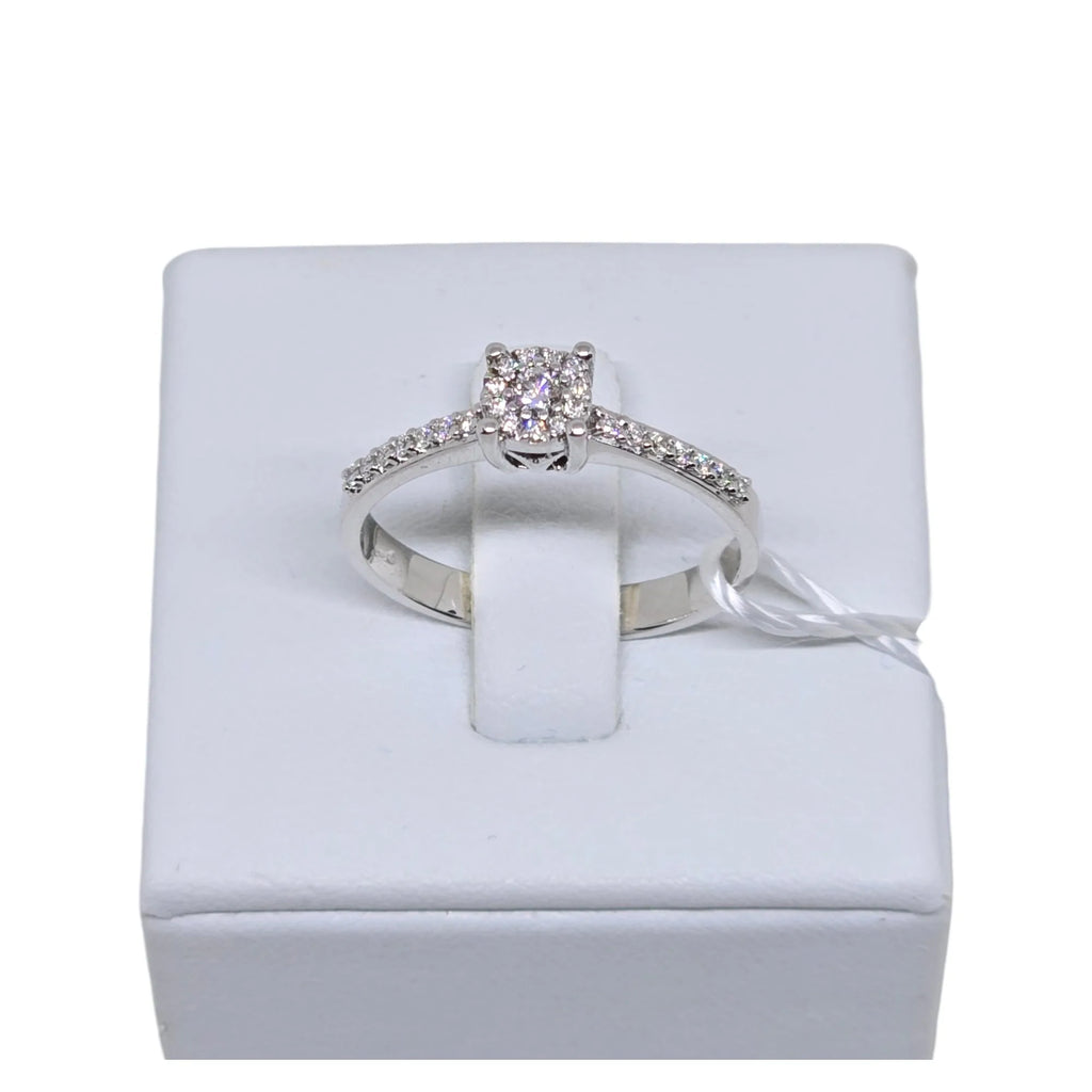 Anello solitario in oro bianco e diamanti PG Gioielli da donna anchic/1