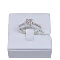Anello solitario in oro bianco e diamanti PG Gioielli da donna anchic/2