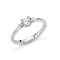 Anello solitario in oro bianco e diamanti Yukiko LID3429Y-032G7