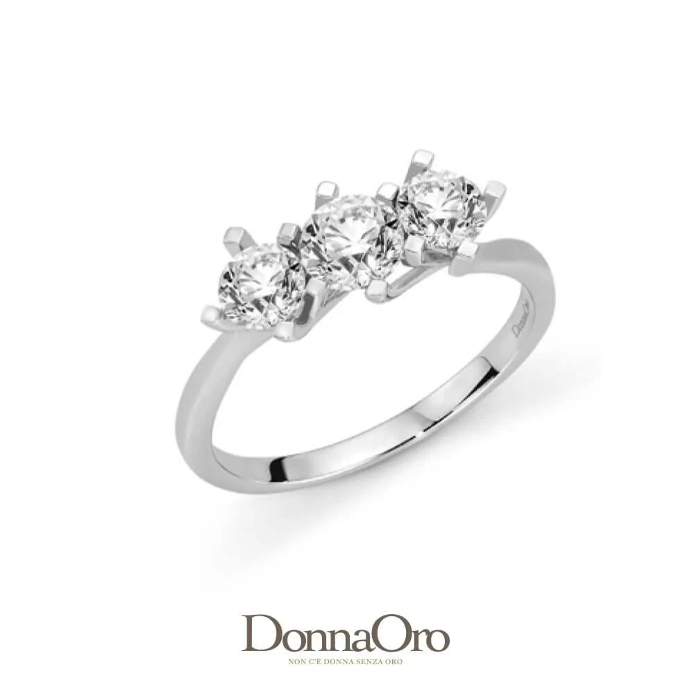 Damenring Trilogy Minerva aus Weißgold Donnaoro dat11177.s050