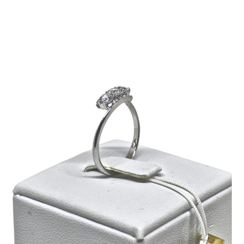 Anello trilogy donna in oro bianco 9 carati