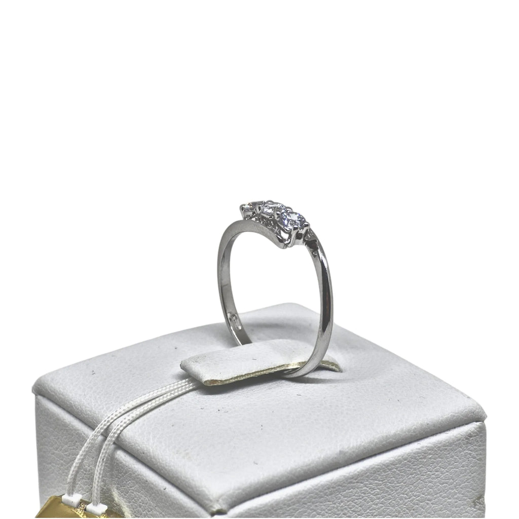 Anello trilogy donna in oro bianco 9 carati