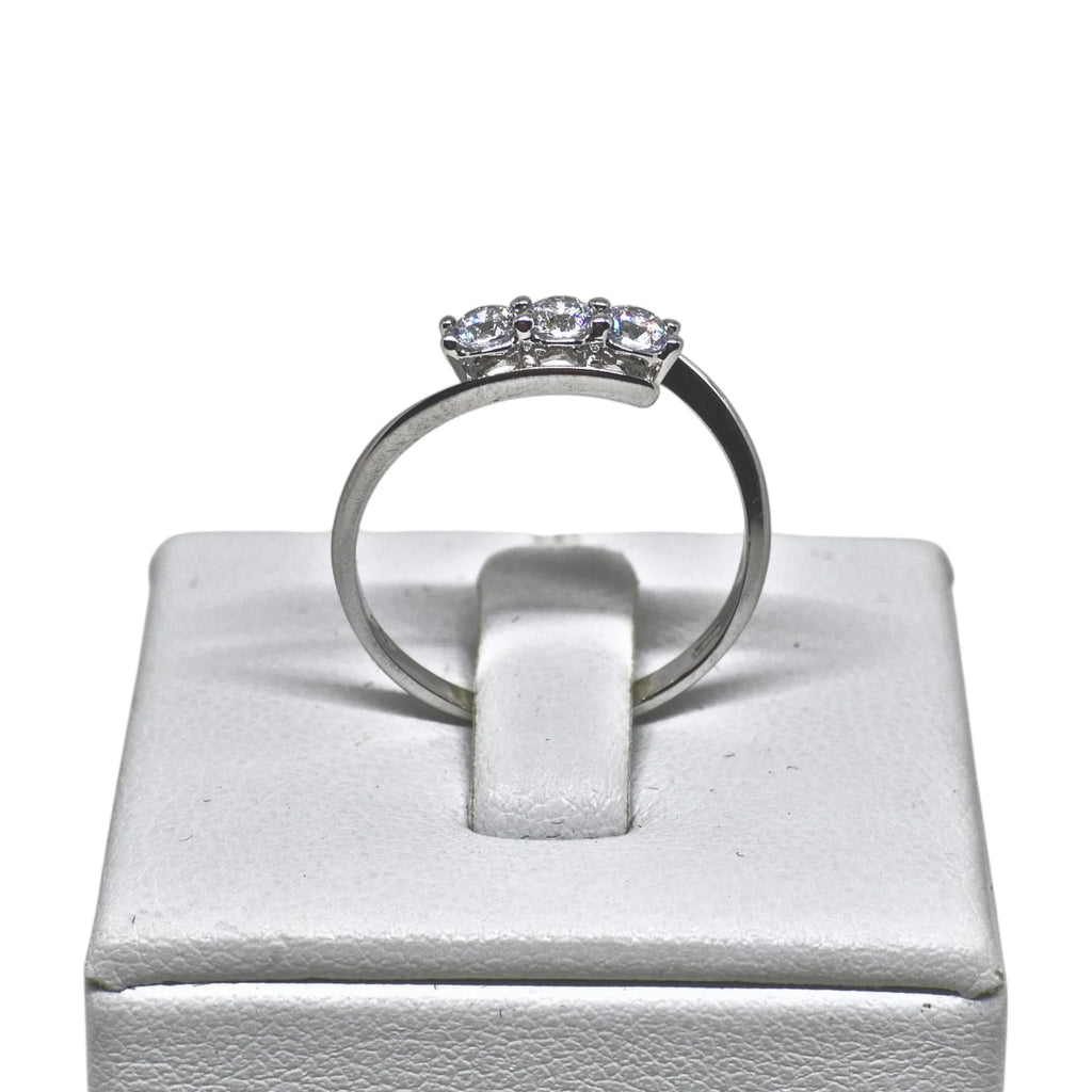 Anello trilogy donna in oro bianco 9 carati