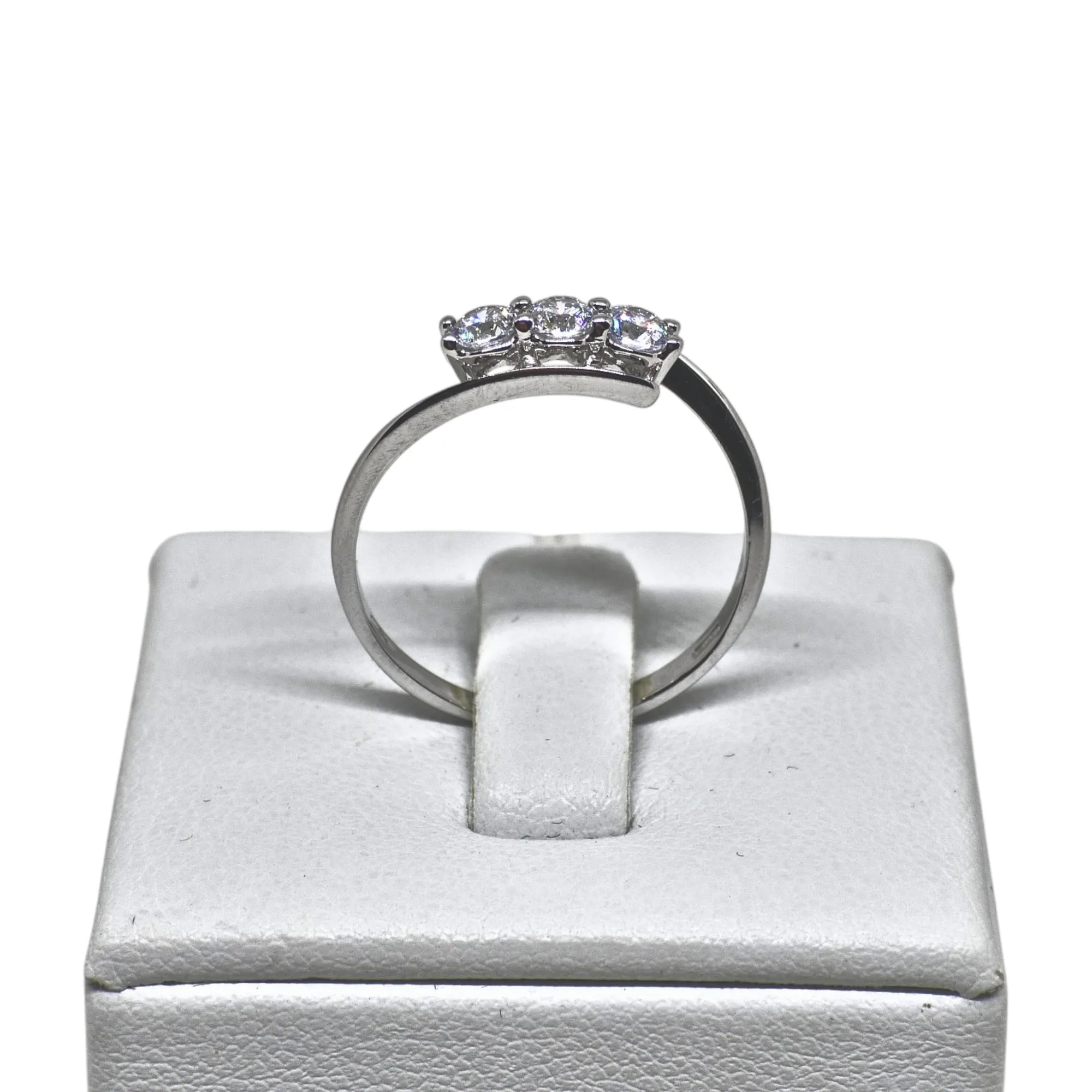 Anello trilogy donna in oro bianco 9 carati