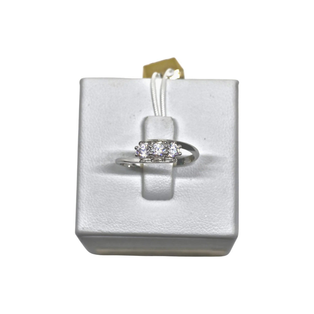 Anello trilogy donna in oro bianco 9 carati