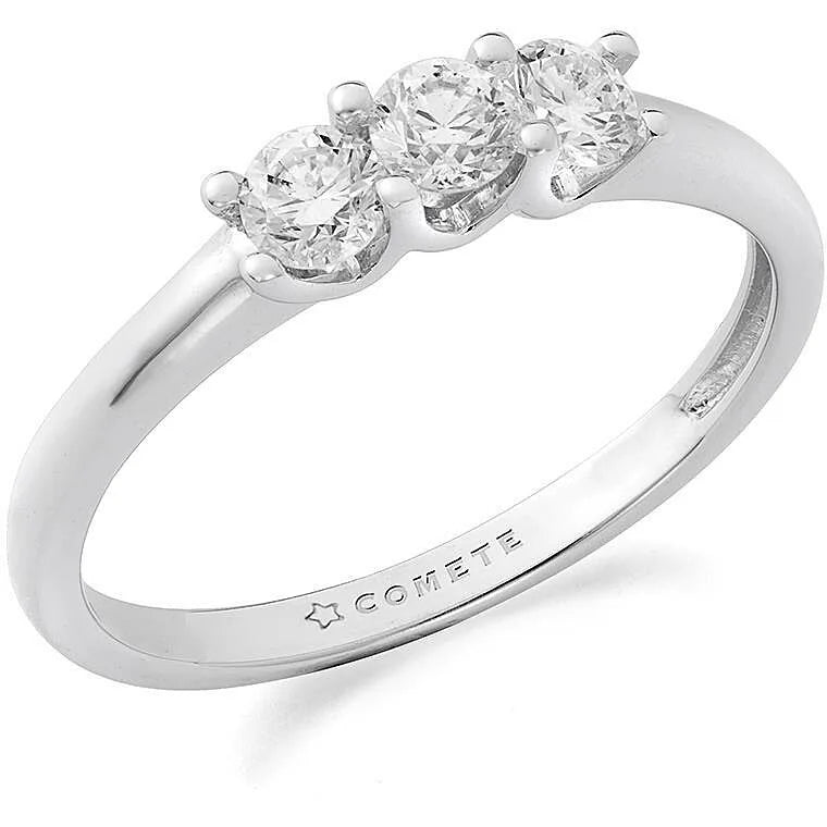 Damen-Trilogie-Ring aus Weißgold und Diamanten von Comete