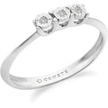 Anello trilogy donna in oro bianco e diamanti Comete KANB 1902