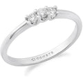 Damen-Trilogie-Ring aus Weißgold und Diamanten von Comete