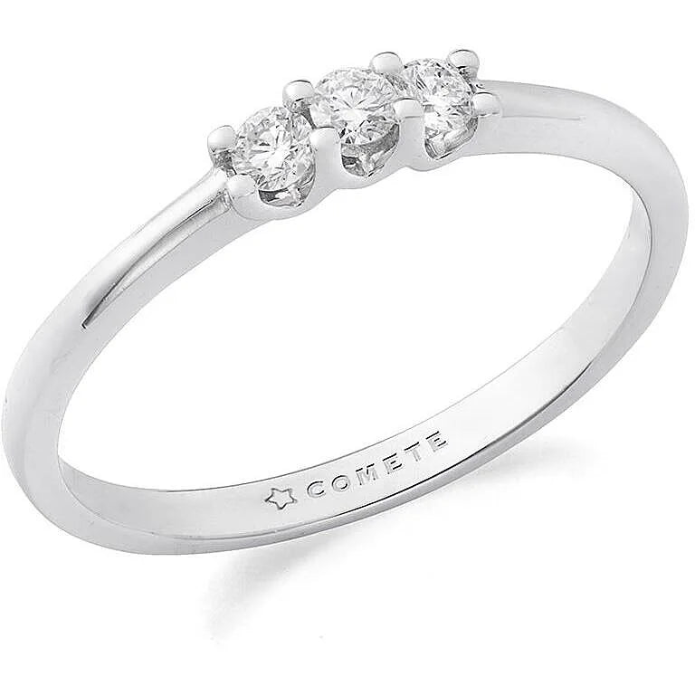 Damen-Trilogie-Ring aus Weißgold und Diamanten von Comete