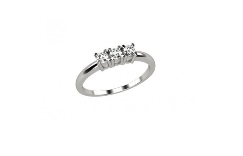 Anello trilogy donna in oro bianco e diamanti Donnaoro luce dhat7892.005
