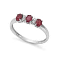 Anello trilogy in oro e diamanti con rubini DonnaOro DHAR9619.004