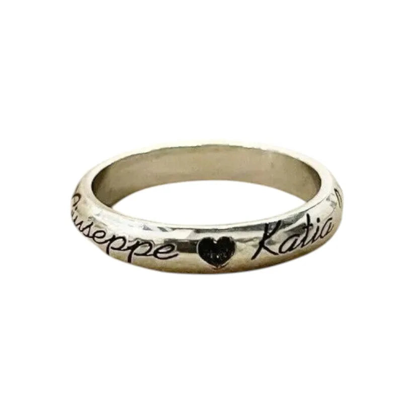 Personalisierter Ring aus 925er Silber für Damen und Herren – Gravur nach Wahl