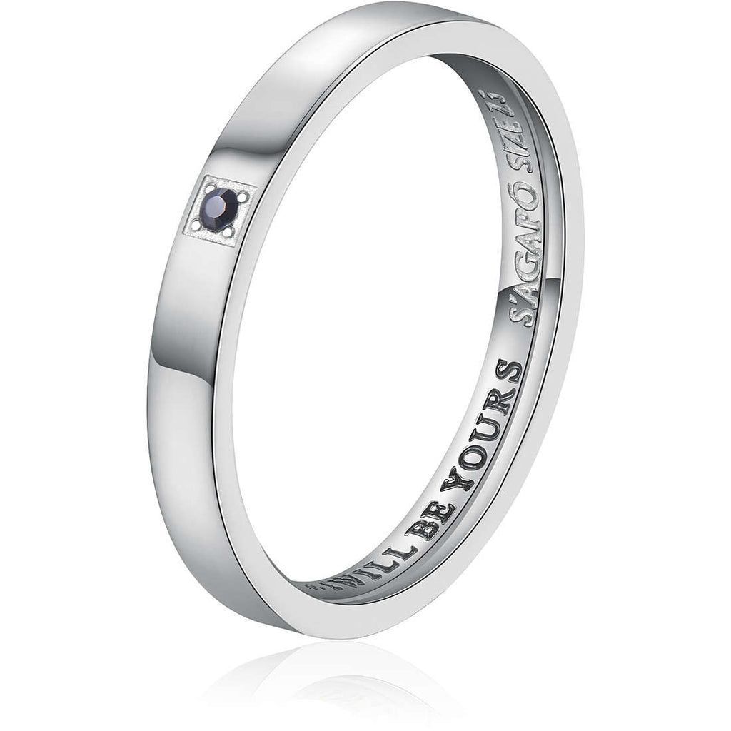 Anello uomo acciaio gioielli Sagapò Forlove sfv32a