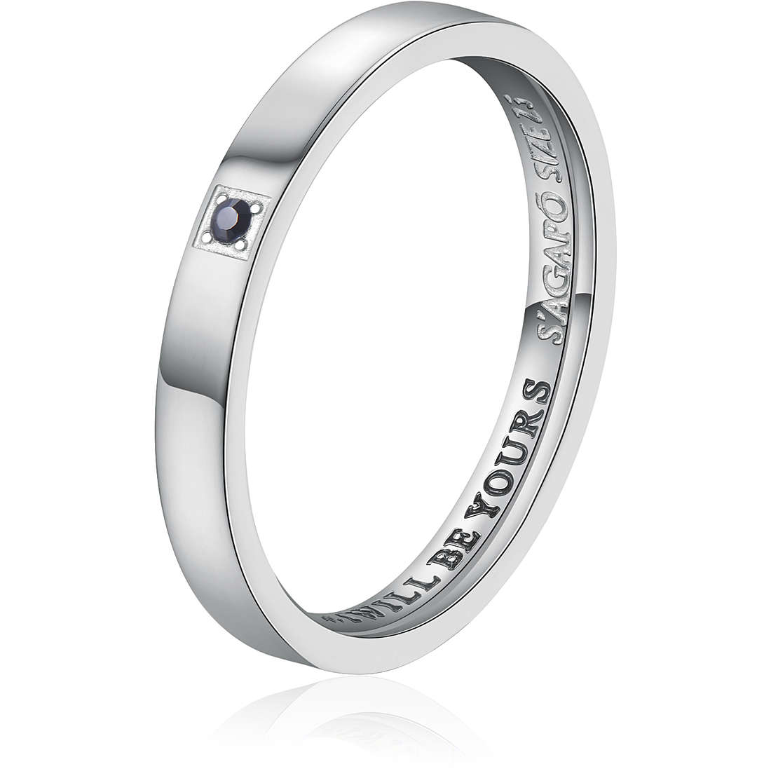 Anello uomo acciaio gioielli Sagapò Forlove sfv32a