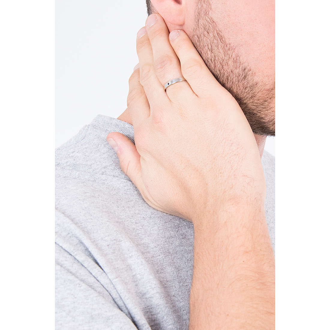 Anello uomo acciaio gioielli Sagapò Forlove sfv32a