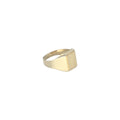 Anello uomo quadrato liscio in oro 18kt