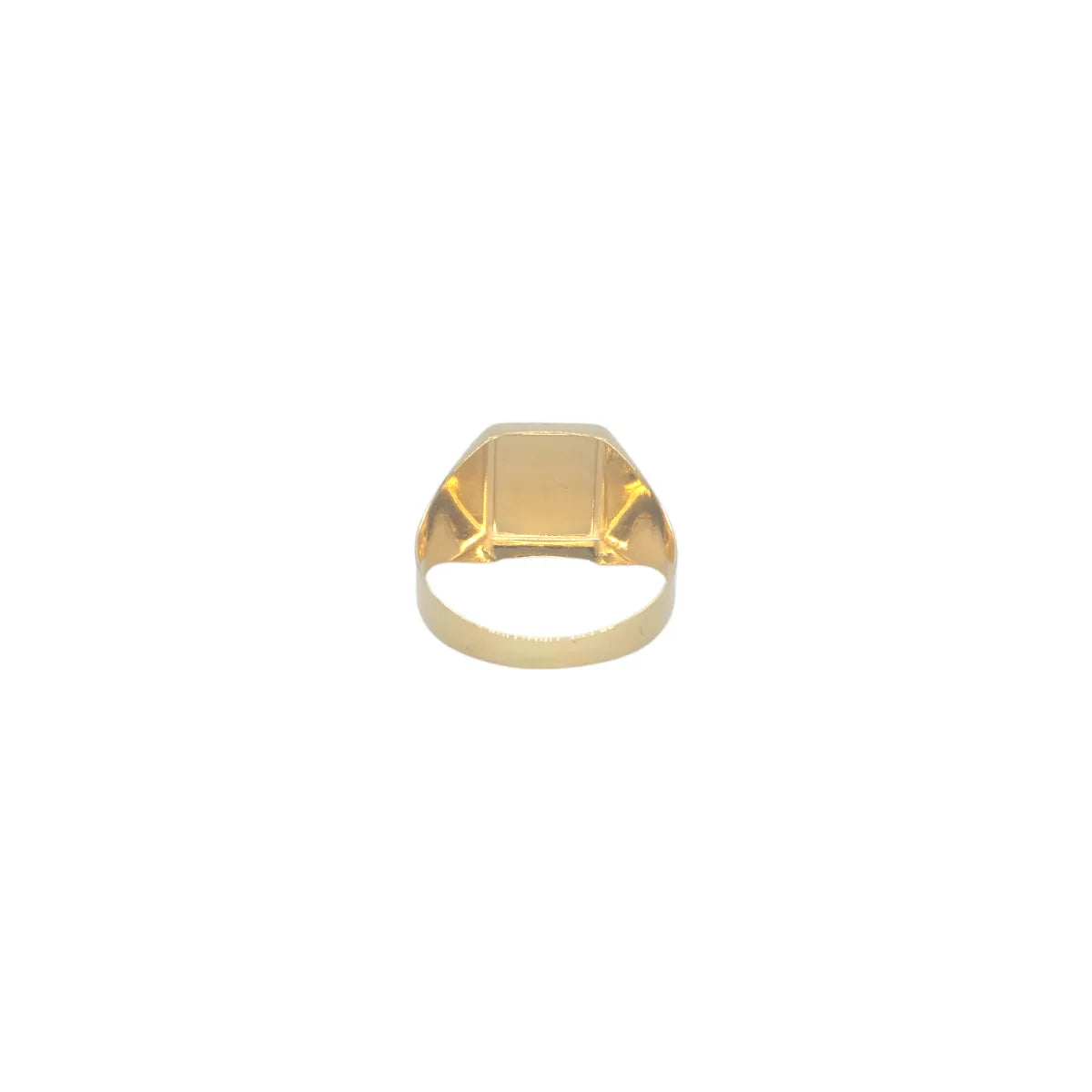 Anello uomo quadrato liscio in oro 18kt