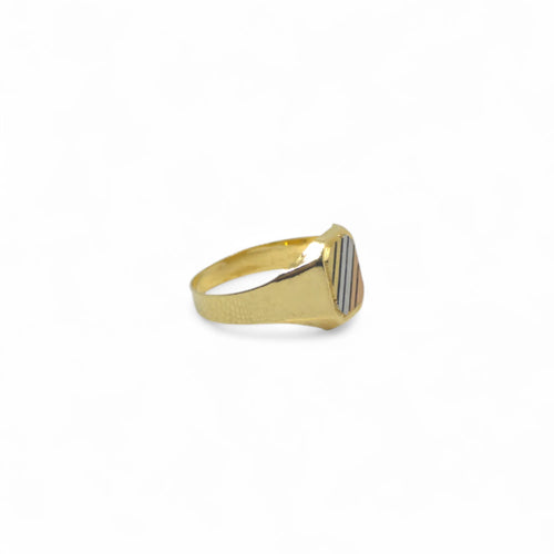 Anello uomo tricolore in oro 18kt