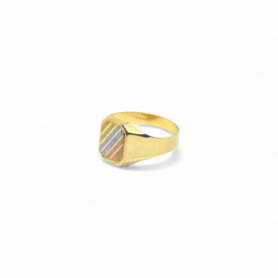 Anello uomo tricolore in oro 18kt