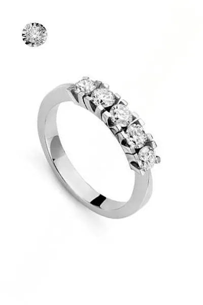 Anello veretta Donnaoro in oro e diamanti dkav9480.s021