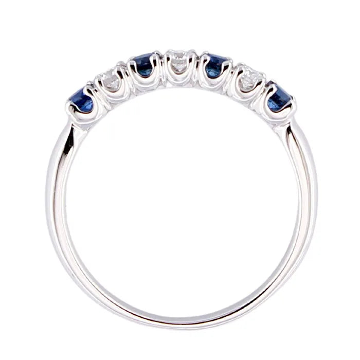 Damenhalbring aus 18 Karat Gold mit Saphiren und Diamanten von Pg Gioielli
