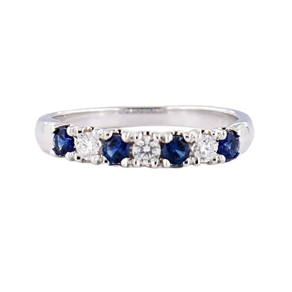 Damenhalbring aus 18 Karat Gold mit Saphiren und Diamanten von Pg Gioielli