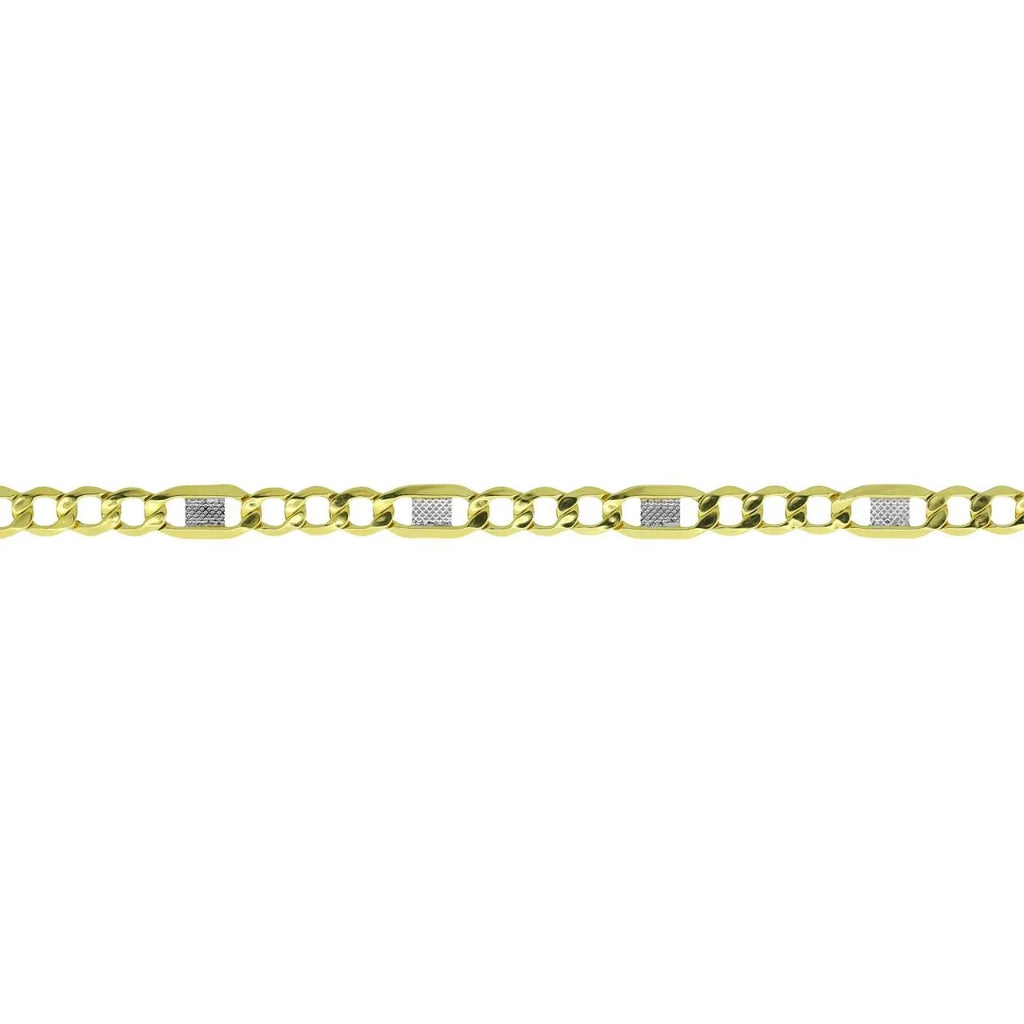 Bracciale uomo in oro bicolore 9 kt a catena classica B6I3ON