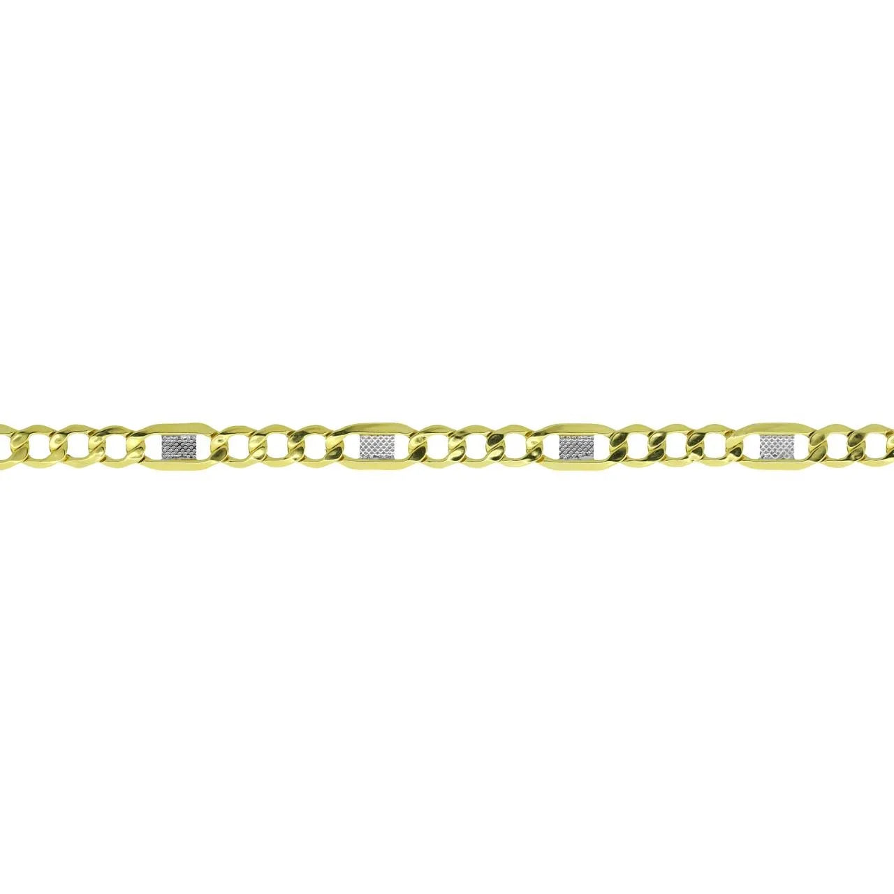 Bracciale uomo in oro bicolore 9 kt a catena classica B6I3ON