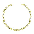 Bracciale uomo in oro bicolore 9 kt a catena classica B6I3ON