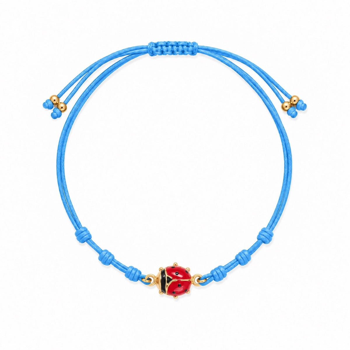 Bracciale cordoncino con coccinella in oro 9KT iGOLD
