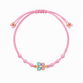 Bracelet Enfant Plaque avec Cœur Émaillé en Or 9K iGOLD BR12101100900