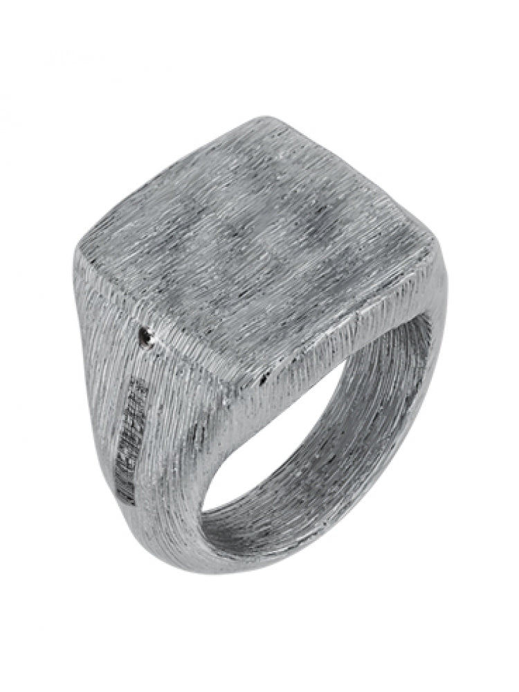 Bikkembergs anello uomo hammer in acciaio e diamanti ct. har01wv