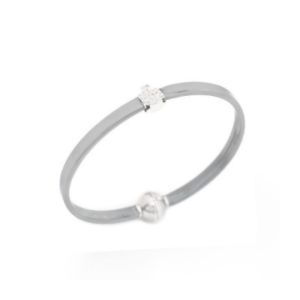 Bracciale AMEN TAN20-17 in silicone silver fluo donna bambina angioletto