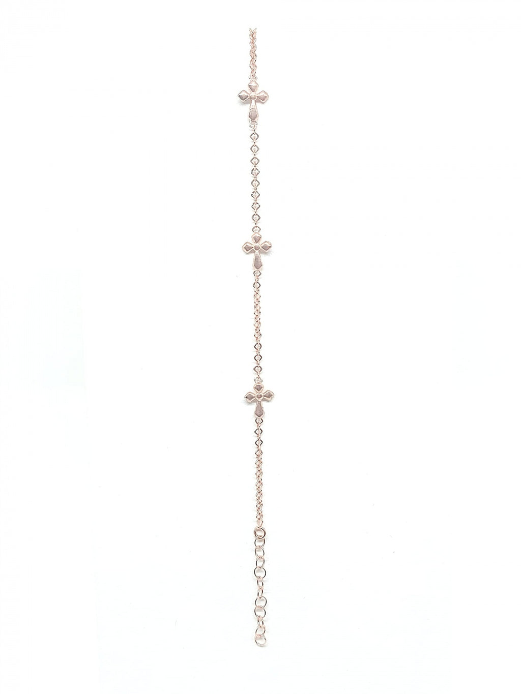 Bracciale Agios rosè con tre croci