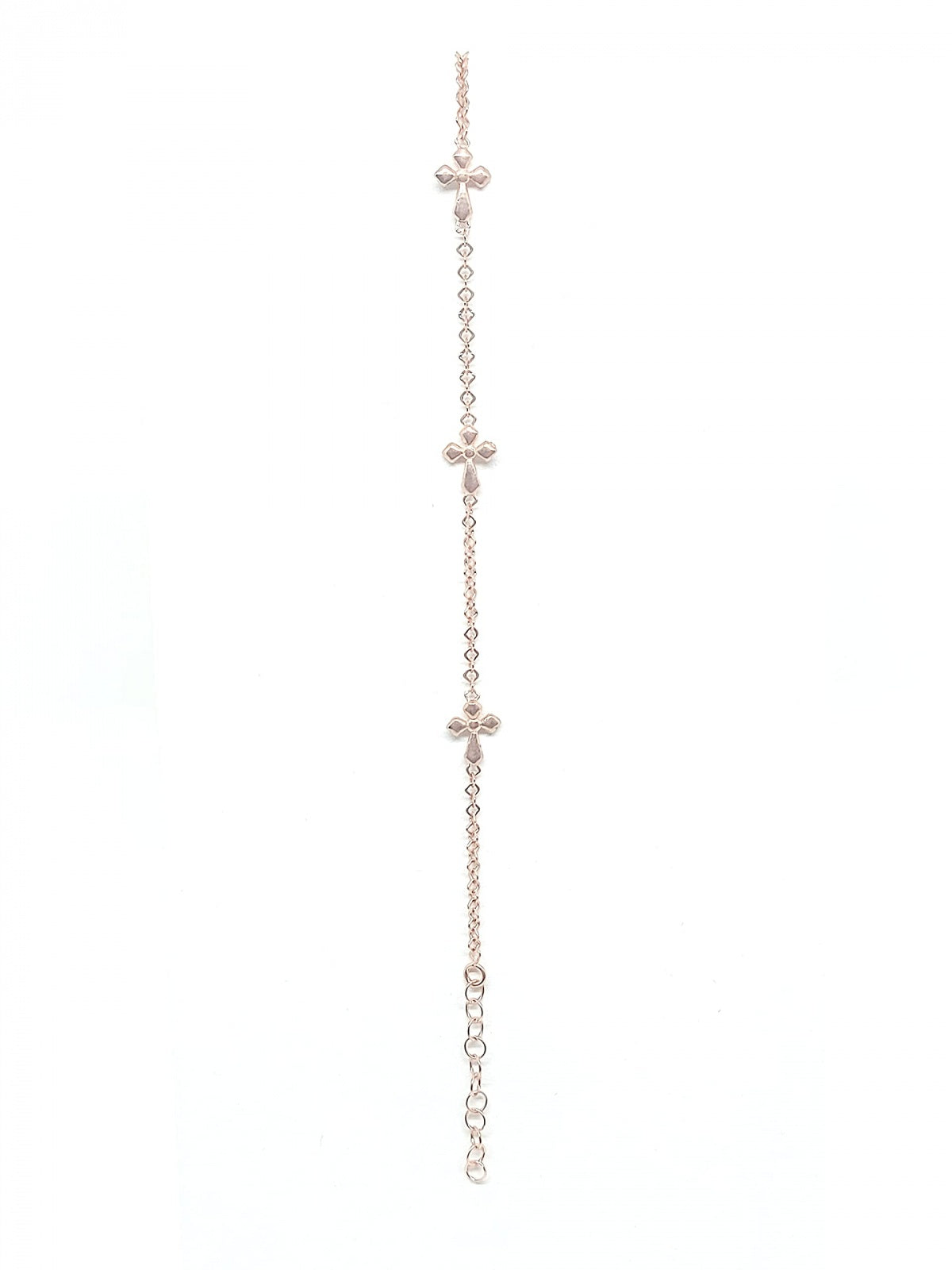 Bracciale Agios rosè con tre croci