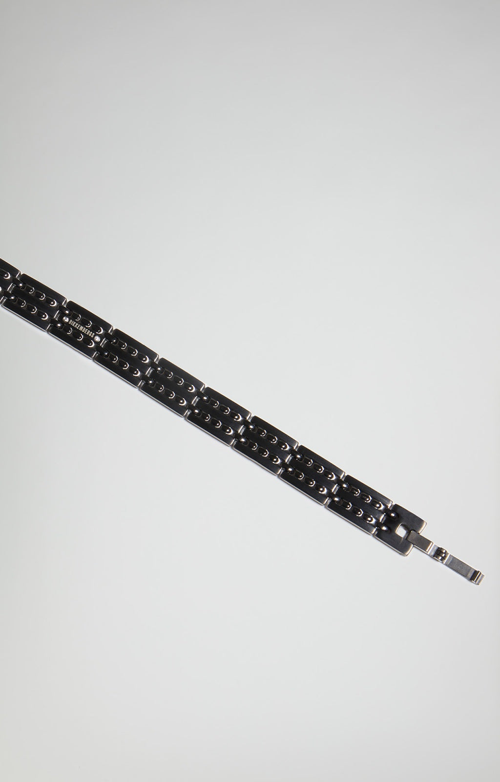 Bikkembergs Armband INPB01BB Herren aus schwarzem Edelstahl mit Diamant