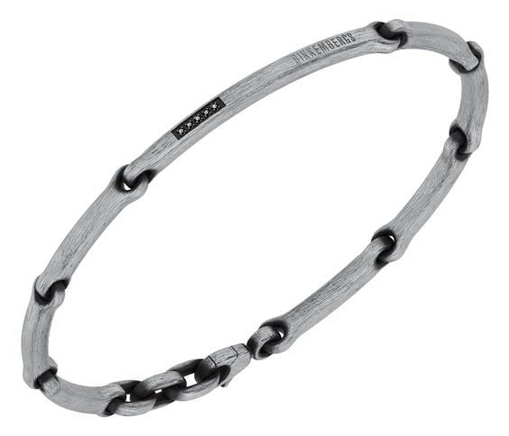 Bracciale Bikkembergs uomo in acciaio e diamanti hab01wv