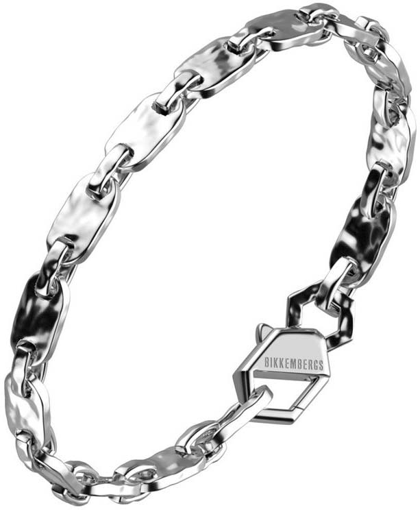 Bracciale Bikkemergs uomo in acciaio con diamante hab04ww