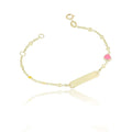 Bracciale Bimba Targa con Cuore Smaltato in Oro 9KT iGOLD BR11901150560