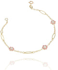 Bracciale Bimba con Fiorellini Smaltati in Oro 9KT iGOLD BR12301300820