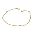 Bracciale Cuore in Oro 18Kt da 1 Grammo con Maglia a Funetta e Sfere Zigrinate