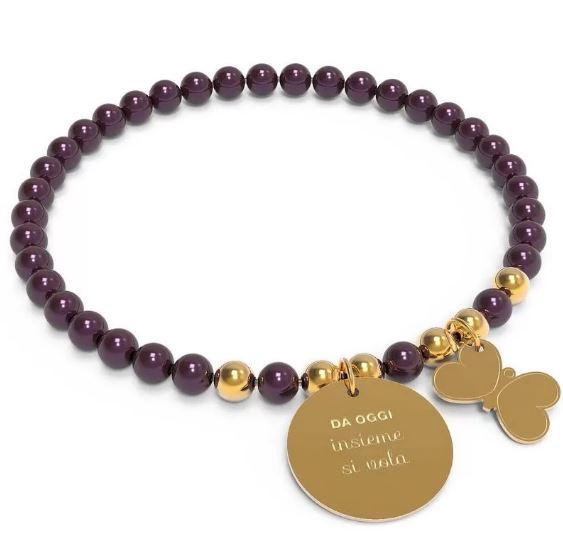 Bracciale Donna 10 Buoni Propositi Bon Bon Insieme Si Vola B5116GO/BU