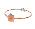 Bracciale Donna 10 Buoni Propositi in Acciaio "Qui la felicità è di casa"