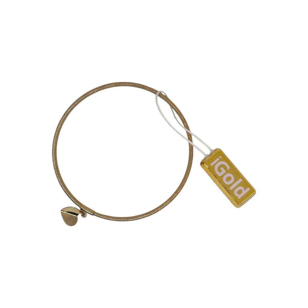Bracciale Donna Elasticizzato in Oro 9KT iGOLD con cuore (1,10 gr.)