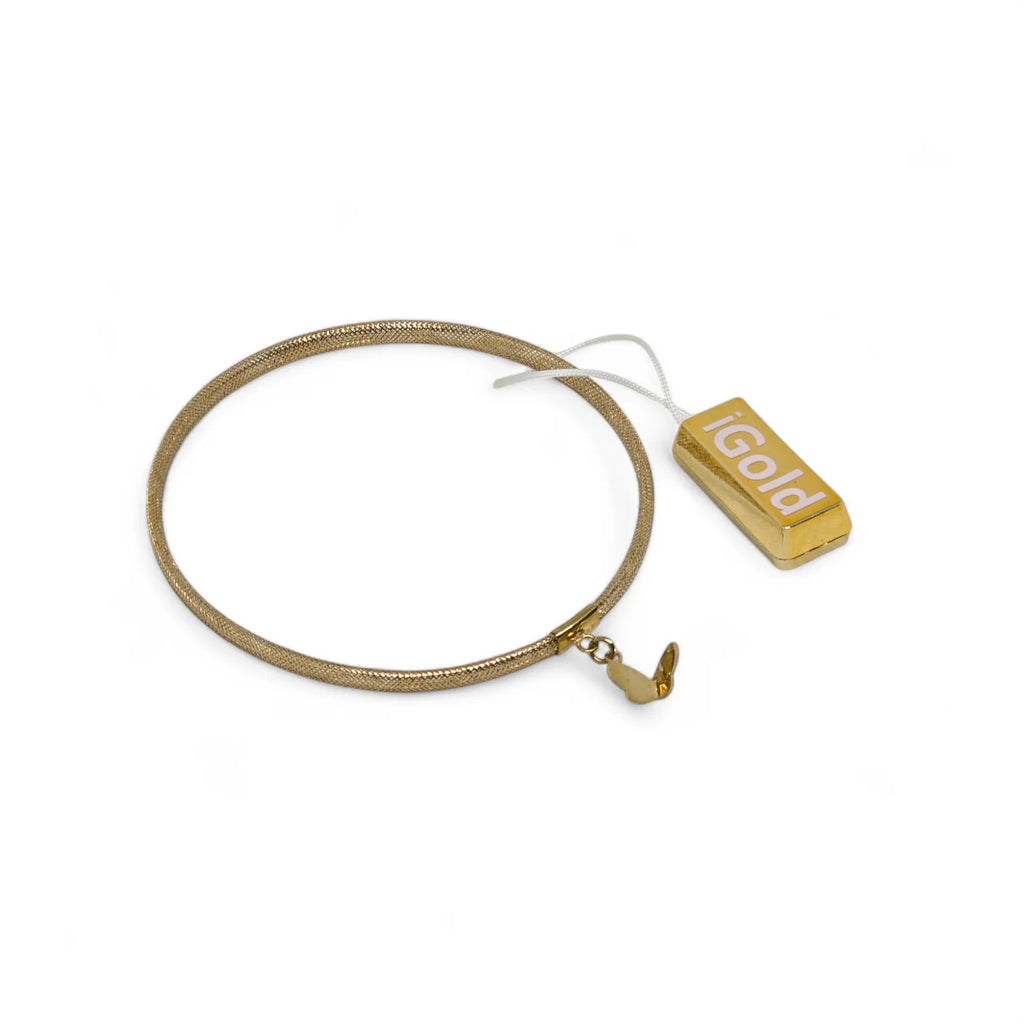 Damen-Stretcharmband aus 9-karätigem Gold iGOLD mit Schmetterling (1,10 gr.)
